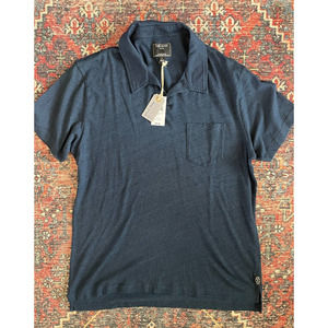 NWT INDIGO SLUB JERSEY MONTAUK POLO, Large